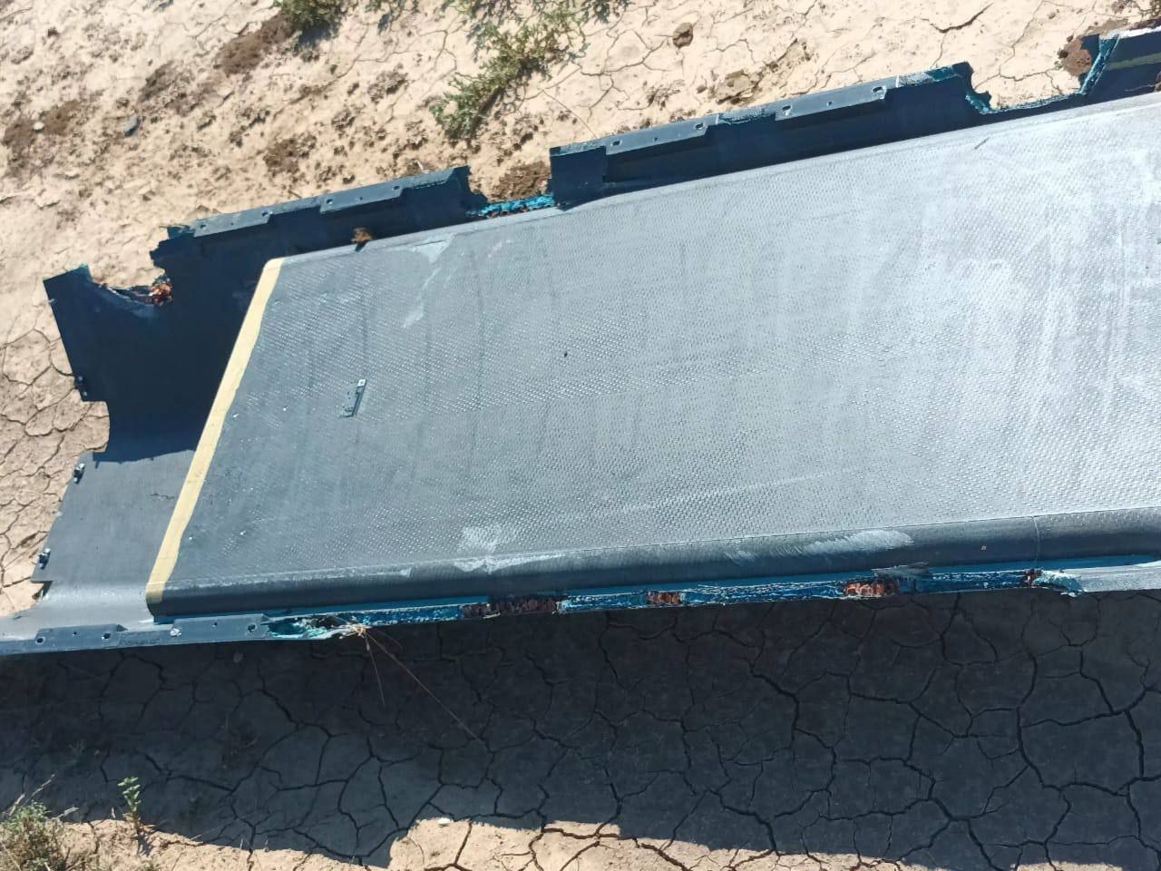 Обломки одной из крылатых ракет Storm Shadow / SCALP-EG, запущенной по Чонгарскому мосту. 