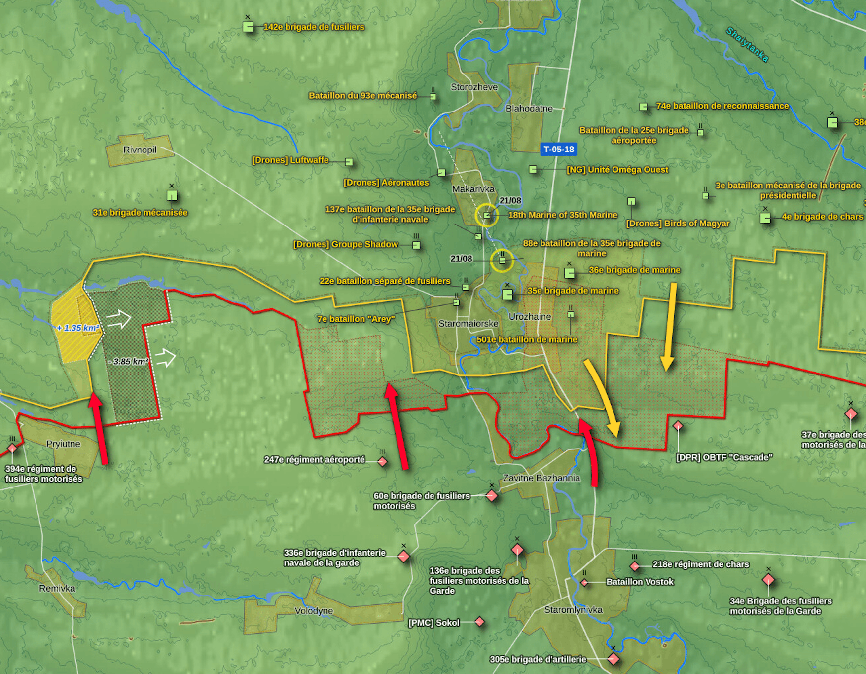 Обстановка в районе Времевского выступа по версии Poulet volant