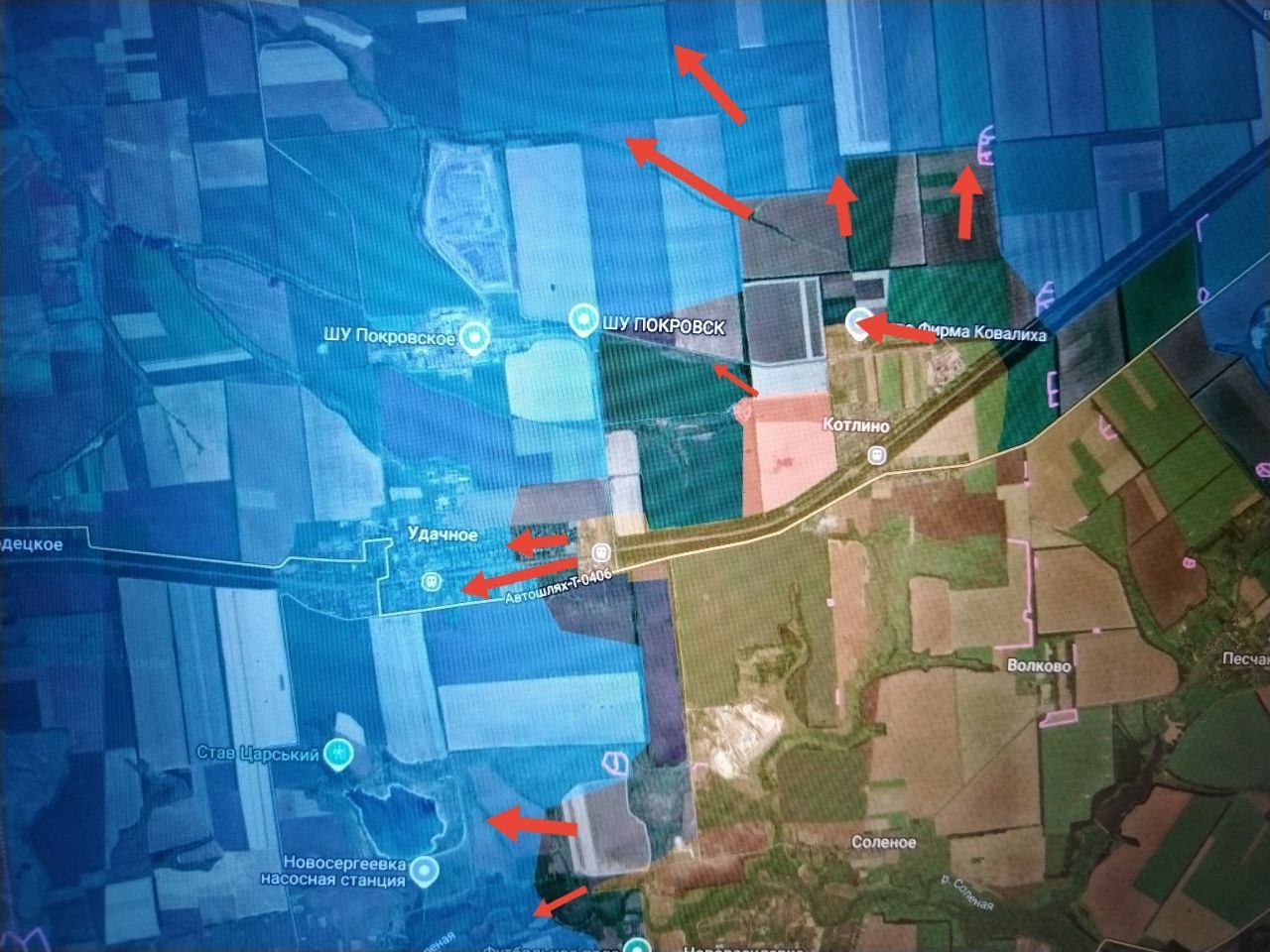 Ситуация к западу от Покровска по версии Юрия Котенка