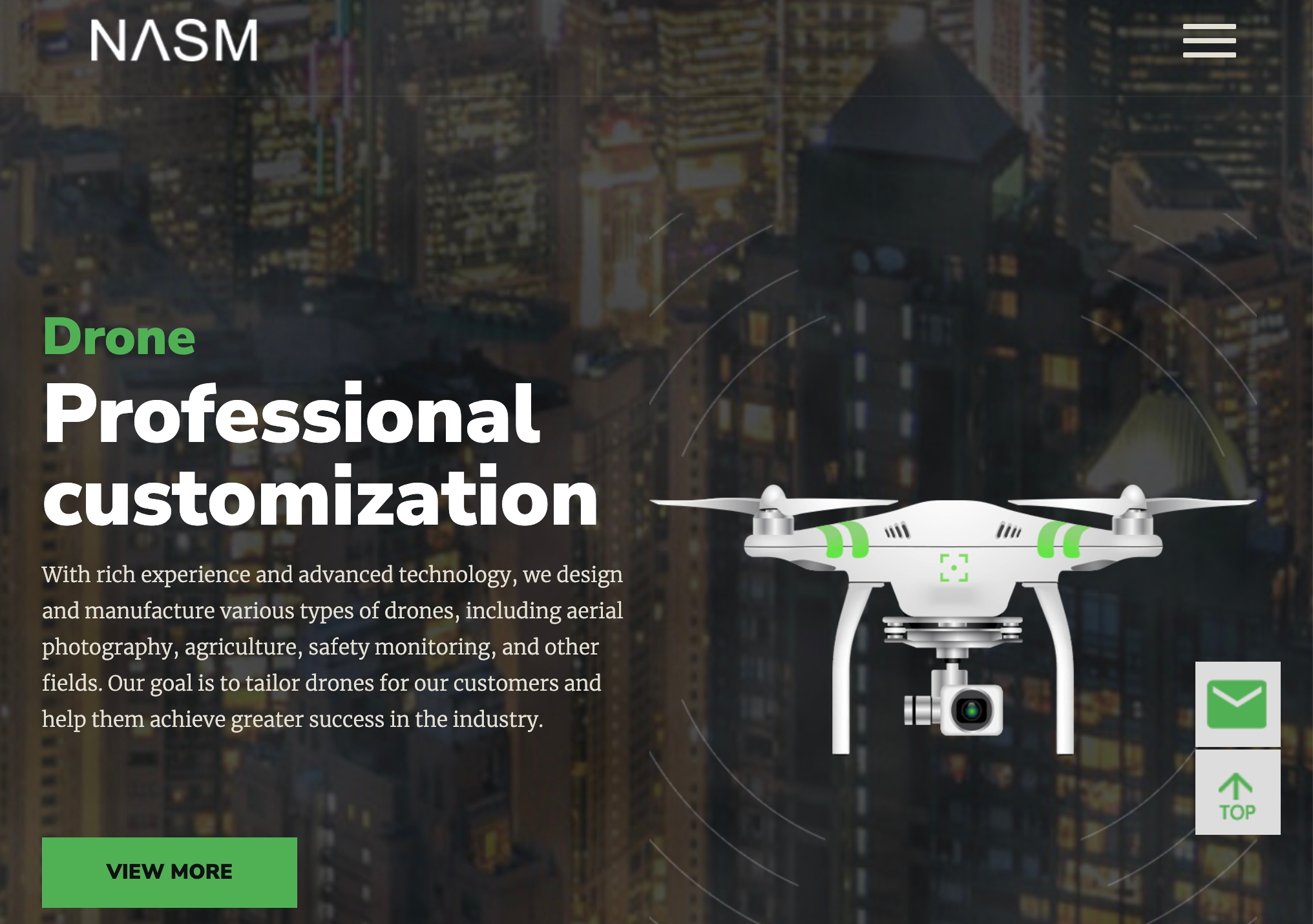 Сайт, на который указывает страница на Alibaba, предлагает купить кастомизированные китайские дроны и запчасти для них