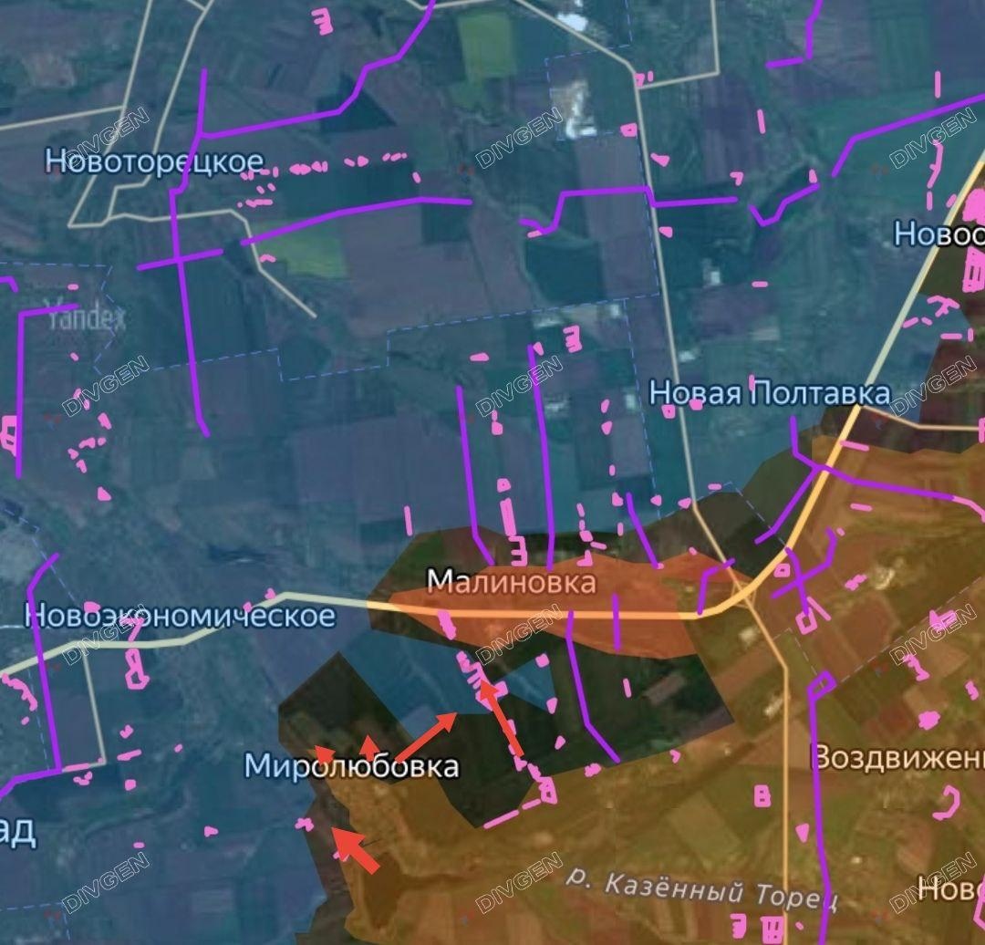 Ситуация к востоку от Мирнограда по версии Юрия Котенка