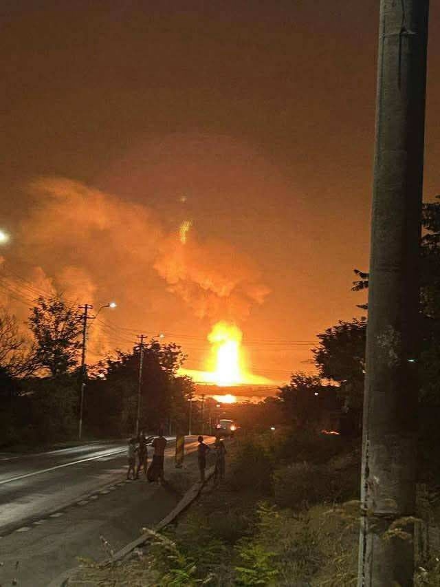 Пожар на пораженной в ночь на 6 августа 2025 года газокомпрессорной станции в Одесской области