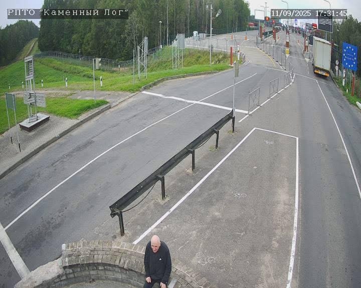 Статкевич на границе, скриншот с веб-камеры