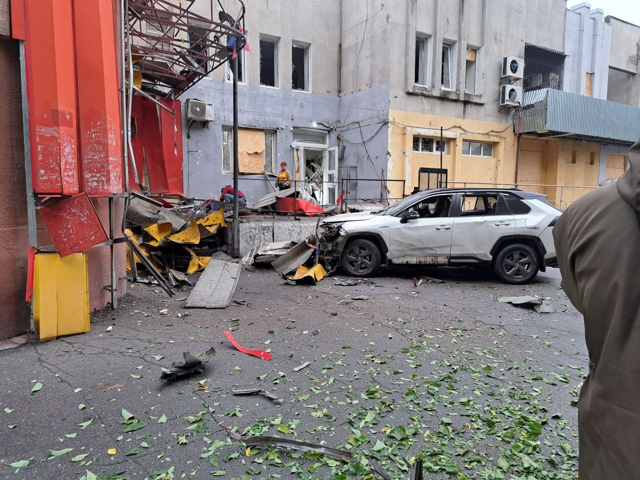 Последствия атаки беспилотника