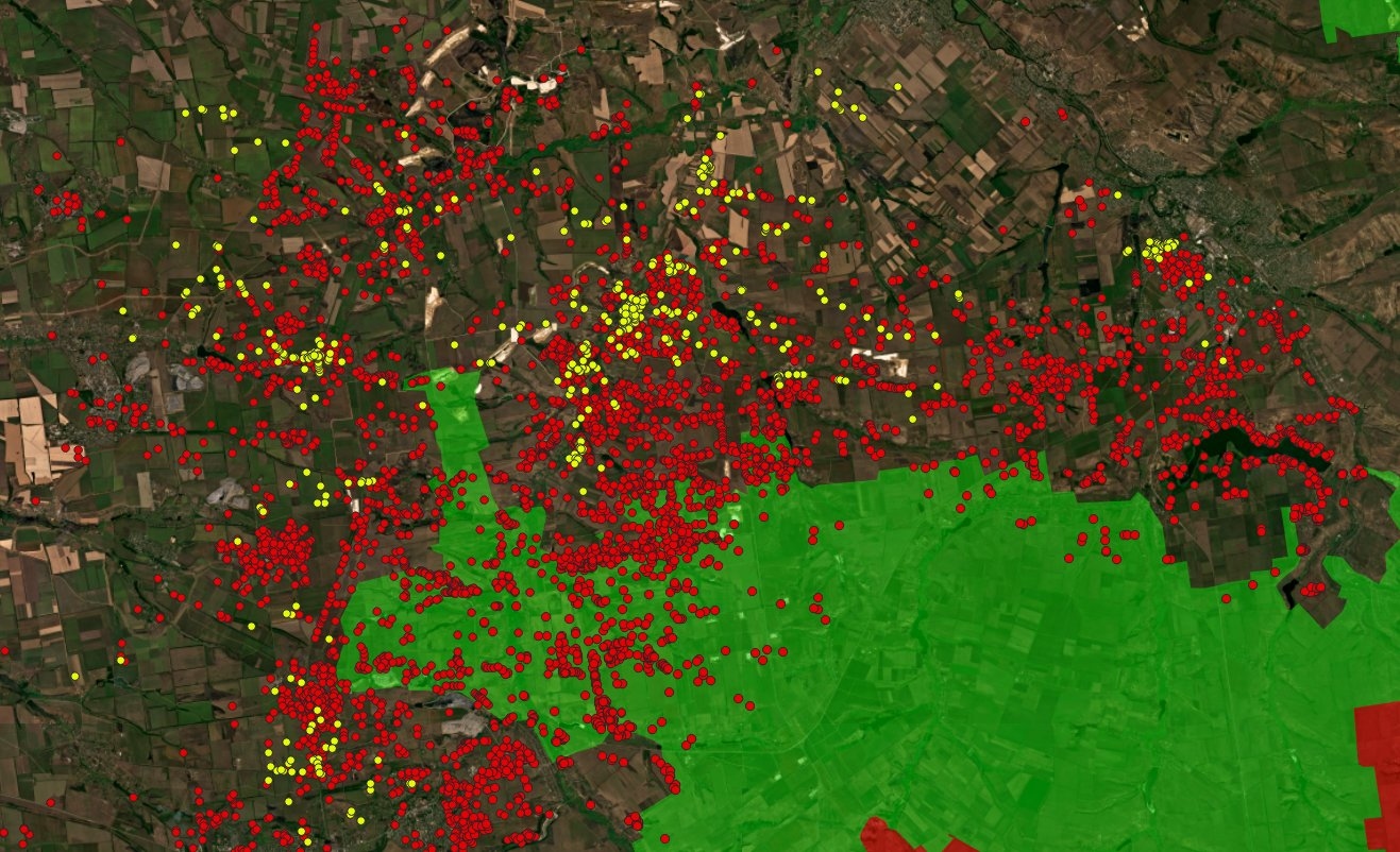 Российские авиаудары в районе Добропольского выступа