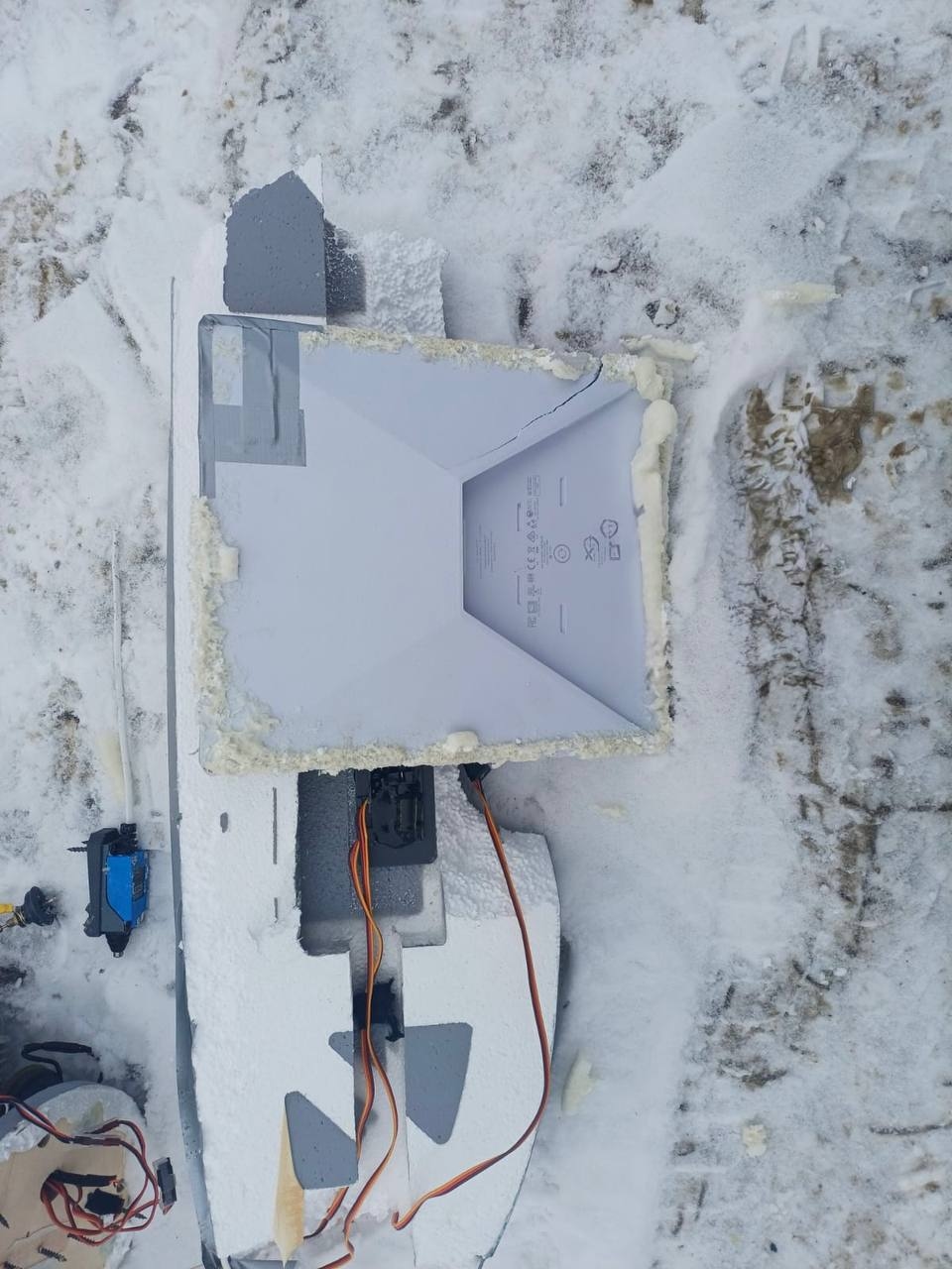 Российский беспилотник БМ-35 с модулем управления Starlink