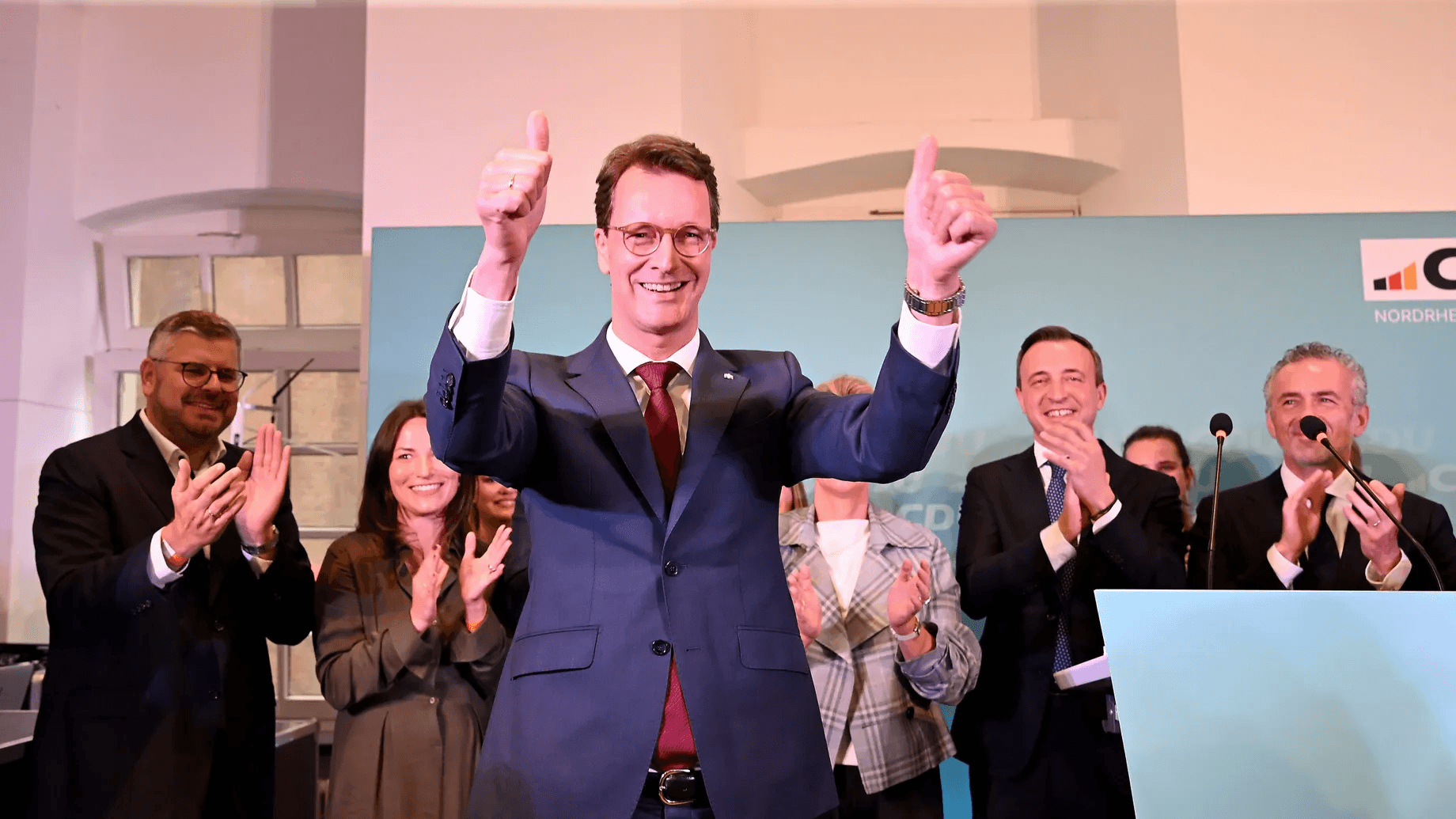 Глава федеральной земли Северный Рейн-Вестфалия Хендрик Вюст (ХДС). Фото: Revierfoto / IMAGO